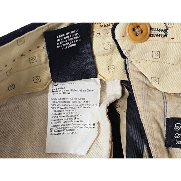 Scotch & Soda Stuart Wool Dress Pants - Men's 38x31 - Navy - Picture 9 of 12